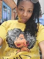 img 1 attached to Women'S Black Girl Magic T-Shirt - Afro American Natural Hair Queen Graphic Tee review by Peter Boisvert