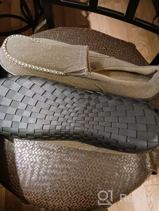 img 1 attached to Men'S Slip On House Slippers - Warm Cozy Memory Foam Clogs, Canvas Indoor Outdoor Home Shoes review by Gary Morris
