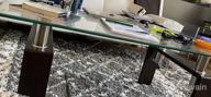 картинка 1 прикреплена к отзыву Mecor Rectangle Glass Coffee Table-Walnut Modern Side Coffee Table With Lower Shelf, Metal Legs-Suit For Living Room от Barbara Evans