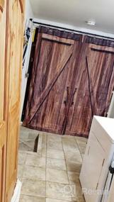 img 5 attached to Add Vintage Charm To Your Bathroom Décor With NYMB Old Barn Door Shower Curtain - Rustic American Style Waterproof Bathroom Accessories With 12 Hooks