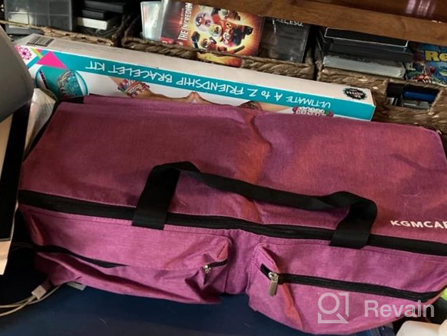 img 1 attached to Convenient Double-Layer Carrying Bag For Cricut Explore Air And Maker With KGMCARE Travel Tote: Perfect For Machine And Supplies Transportation - Purple review by John Ruelas