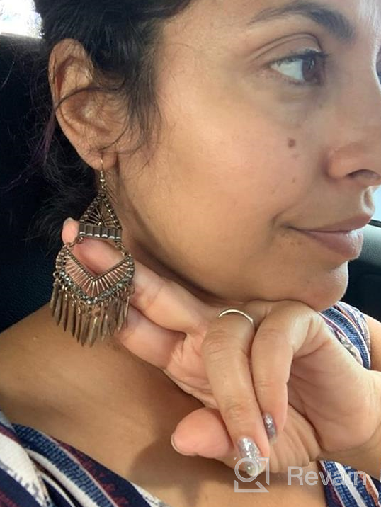 img 1 attached to 💎 Exquisite Bohemian Earrings by MFHUNX: A Perfect Fusion of Style and Elegance review by Becky Burnett