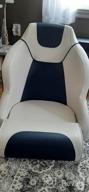 img 1 attached to Seamander High-Quality Captain Bucket Seat With Filp Up Function, Ideal For Boats (SC1-White/Blue) review by Rob Sanchez