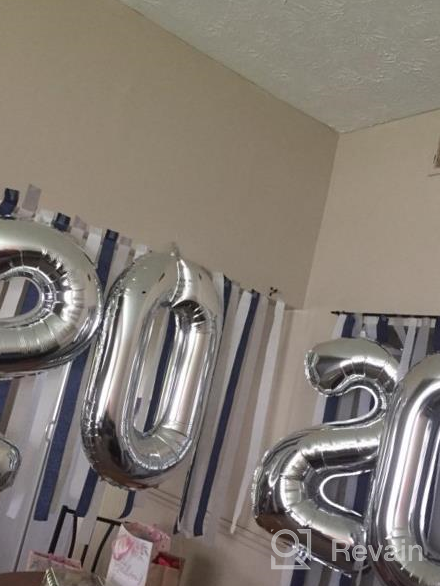 img 1 attached to Long-Lasting Blue Number Balloons For Milestone Birthdays – Reusable 40 Inch Foil Decorations review by Michael Tarlue