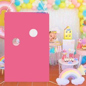 img 1 attached to PANTIDE Pink Photo Door Banner: The Perfect Addition To Your Pink Themed Birthday Party!