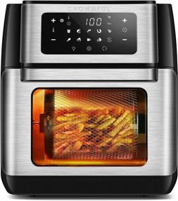 img 4 attached to CROWNFUL 10.6 Quart Digital Air Fryer With Rotisserie And Dehydrator - Get The Perfect Oil-Free Cook Every Time
