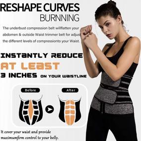img 2 attached to ANGOOL Women'S Neoprene Plus Size Waist Trainer With Zipper - Sauna Sweat Corset Cincher Belt For Workouts