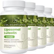 🧠 high absorption liposomal luteolin 500mg supplement - boosts brain, nervous, & immune system health | 240 softgels, 120-day supply logo