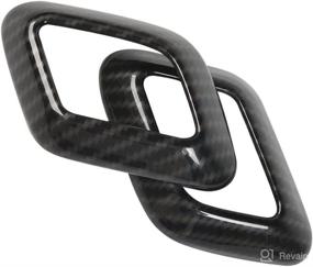 img 3 attached to 🚗 Voodonala Carbon Fiber Grain Gear Shift Head Trim for Ford F150 2015-2017