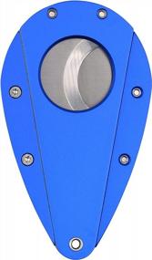 img 1 attached to Xikar Xi1 Blue Double Guillotine Cigar Cutter With 440C Stainless Steel Blades, Rockwell HRC 57 Rating, Suitable For 54-60 Ring Gauge Cigars