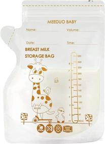 img 4 attached to 🍼 MEEDUO BABY Breastmilk Storage Bags - 8oz 250ml (30 Pack) - Convenient Disposable Milk Storage Bag for Breastfeeding - No-Leak, Self-Standing Freezer Pouches