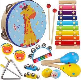 img 4 attached to Заинтересуйте своего малыша набором музыкальных инструментов LOOIKOOS для раннего обучения и образования