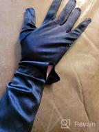 img 1 attached to BABEYOND Long Opera Party 20S Satin Gloves Stretchy Adult Size Elbow Length 15 Inches review by Fernando Wolford