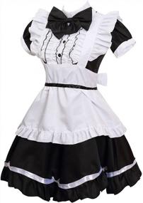 img 2 attached to Plus Size Anime Maid Costume With Cat Ears, Apron, And Cosplay Dress For Halloween - GRAJTCIN Women'S