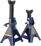π΅ tce 3 ton (6,000 lbs) double locking steel jack stands - 2 pack, blue (at43002au) - enhanced seo logo