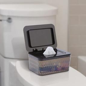 img 2 attached to Seal-Designed Wipes Dispenser Holder For Bathroom - Keeps Your Wipes Fresh, Dust-Proof & Non-Slip - Hswt Wipes Case Box (6.7"X 4.7"X3.35")