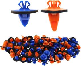 img 4 attached to 100x Orange & Blue Clips for 4Runner Tacoma Trim Moulding 75395-35070 75396-35020 - AUTOKAY's Newest Addition!