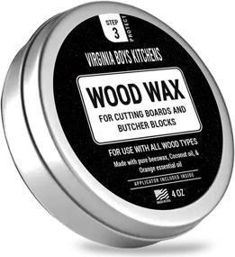 img 4 attached to 🥥 Premium Wood Wax with Coconut Oil and Beeswax - Food Grade, Applicator Included - Ideal for Cutting Board, Bowl, and Wooden Utensils