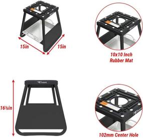 img 1 attached to 🏍️ Pit Posse PP277BK Motorcycle Panel ID Stand for Motocross Dirt Bike MX - Compatible with Yamaha Honda Kawasaki Suzuki KTM - Includes Detachable Tool Tray - 5 Year Warranty (Black)