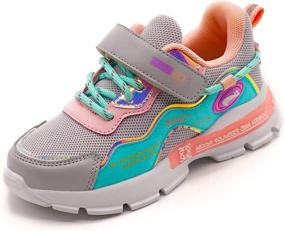 img 4 attached to 👟 LARMAR Girls' Athletic Sneakers: Lightweight, Breathable Shoes for Active Athletes