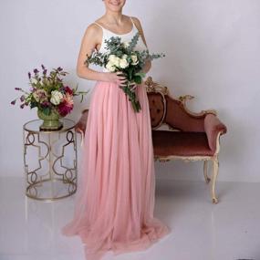 img 1 attached to Maxi Long Soft Tulle Skirt For Women - Perfect Bridal Wedding Skirt With 3 Layers