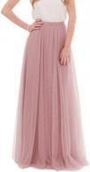 maxi long soft tulle skirt for women - perfect bridal wedding skirt with 3 layers logo