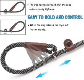img 3 attached to 🐕 YUCFOREN 5FT/7FT Slip Lead Dog Leash, Long-Lasting Nylon Rope Training Leash for Small to Medium Dogs