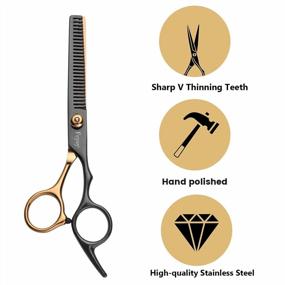 img 2 attached to Thinning Shears Hair Thinning Scissors, Fcysy Professional Thinning Shears For Hair Cutting, Texturizing Scissors Blending Shear Hair Thinner Hairdresser Barber Layering Scissor For Kids Women Men Dog
