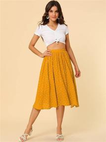 img 2 attached to Allegra Womens Elastic X Small Yellow Women's Clothing via Skirts