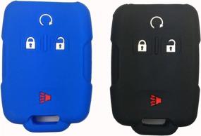 img 4 attached to 🔑 Coolbestda Key Fob Cover Case Protector for Chevrolet Silverado, GMC Sierra, Cadillac, and Yukon - 2Pcs Keyless Jacket for 2019-2021 Models