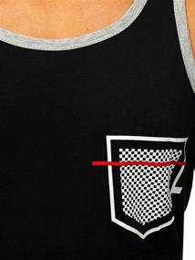 img 1 attached to Hongqizo Sleeveless Pocket Muscle Cotton Men's Clothing best on Shirts