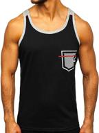 hongqizo sleeveless pocket muscle cotton men's clothing best on shirts logo