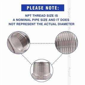 img 2 attached to Reduce Air Hose Size With Horiznext Stainless Steel Hex Bushing, NPT 3/4 To NPT 1/2 Threaded Reducing Bushing Coupling