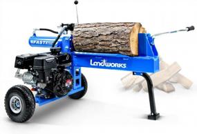 img 4 attached to 20 Ton Portable Log Splitter With Bucher Gear Pump, 7HP Engine And Horizontal Full Beam Steel Wedge For Firewood Splitting & Forestry Harvesting - Rapid Auto Return Ram System