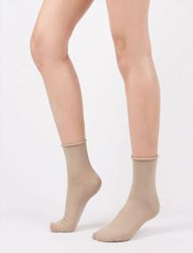 img 1 attached to Купите модные женские носки с отворотом до щиколотки и высокие хлопковые носки - 5 пар или 6 пар доступны уже сейчас