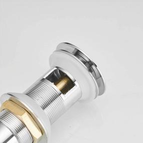 img 2 attached to Efficient Bathroom Sink Drain Plug With Overflow For Vessel Vanity - Homevacious 1 5/8" Chrome Push & Seal Faucet