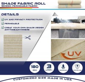 img 2 attached to 8X25Ft Beige Shade Cloth With 95% UV Block For Sun Protection By Windscreen4Less
