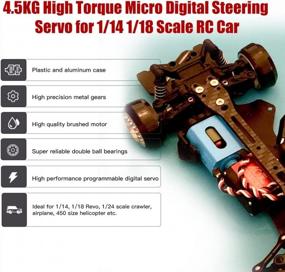 img 1 attached to AGFRC Sub-Micro Servo Motor - Upgrade Metal Case Titanium Gear 4.5Kg HV Mini Servo For 1/14 1/18 1/24 RC Cars Planes (B13DLM V2)