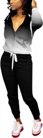 img 3 attached to Women'S Casual Two-Piece Tracksuit Set With Hoodie And Long Sleeve Sweatshirt By Nimsruc