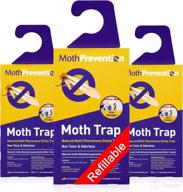 🦋 highly effective mothprevention clothes closet moth traps - refillable, odor-free & natural 3-pack: protect your wardrobe with moth pheromone traps логотип