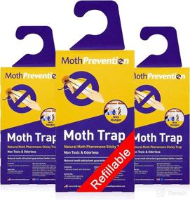 img 4 attached to 🦋 Highly Effective MothPrevention Clothes Closet Moth Traps - Refillable, Odor-Free & Natural 3-Pack: Protect Your Wardrobe with Moth Pheromone Traps