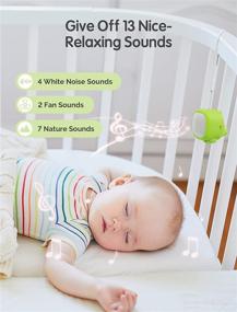 img 1 attached to 🦖 AIRSEE White Noise Machine Denver The Dinosaur: Portable Baby Soother with 13 Soothing Sounds, Volume Control, USB Rechargeable - Green