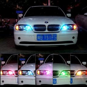 img 2 attached to Transform Your Car'S Interior With 4 Pack T10 RGB LED Bulb Featuring 16 Colors And Remote Control