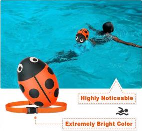 img 3 attached to HeySplash Swim Buoy Float, Open Water Swim Buoy Flotation Device Swim Safety Float For Swimmers Triathletes Kayakers Snorkelers, Highly Visible Inflatable Buoy For Swimming Training - Orange