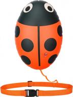 heysplash swim buoy float, open water swim buoy flotation device swim safety float for swimmers triathletes kayakers snorkelers, highly visible inflatable buoy for swimming training - orange logo