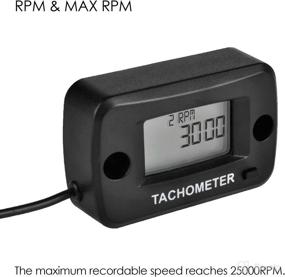 img 3 attached to 🚲 Waterproof Jayron LCD Digital Gasoline Inductive Tachometer Hour Meter Gauge for Motorcycle, Motocross, Lawn Mower, Snowblower, Generator, Scooter, Chainsaw