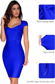 img 1 attached to Meilun Women'S Square Neck Bodycon Bandage Dress For Parties