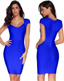 img 2 attached to Meilun Women'S Square Neck Bodycon Bandage Dress For Parties