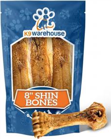 img 4 attached to K9Warehouse Meaty Dog Bones For Aggressive Chewers - Made In USA & Long Lasting - 3 Pack 8 Inches Long - Best For Medium And Large Dogs- 100% Natural Beef Shin Bones With Marrow - Keeps Dogs Occupied