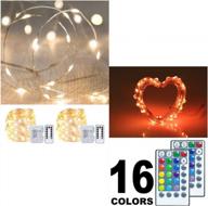 sparkling delight: 2 sets of anjaylia 33ft 100 led fairy lights & 2 sets of 50 led waterproof 16-color fairy string lights, battery-operated in warm white - perfect for any occasion logo